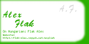 alex flak business card